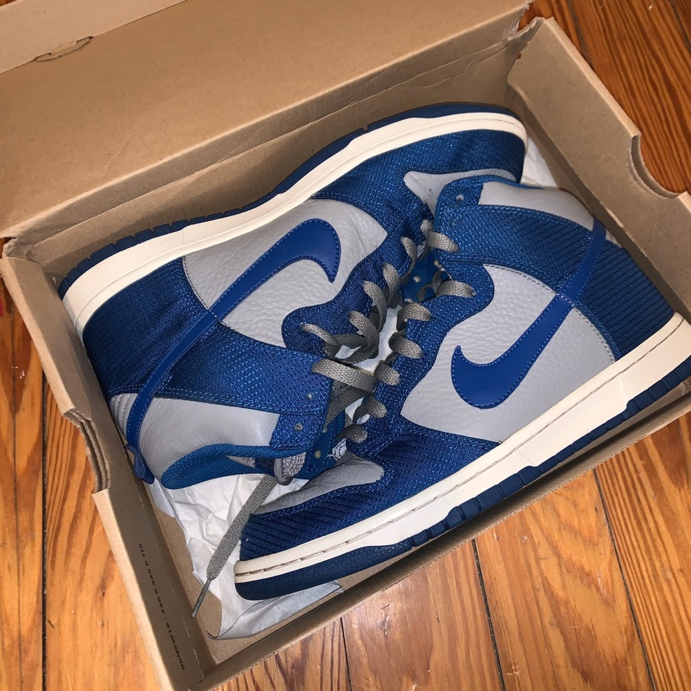 Nike Dunk High Medium Grey Team Royal